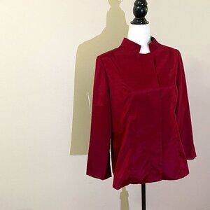Red  Silk Mandarin Jacket